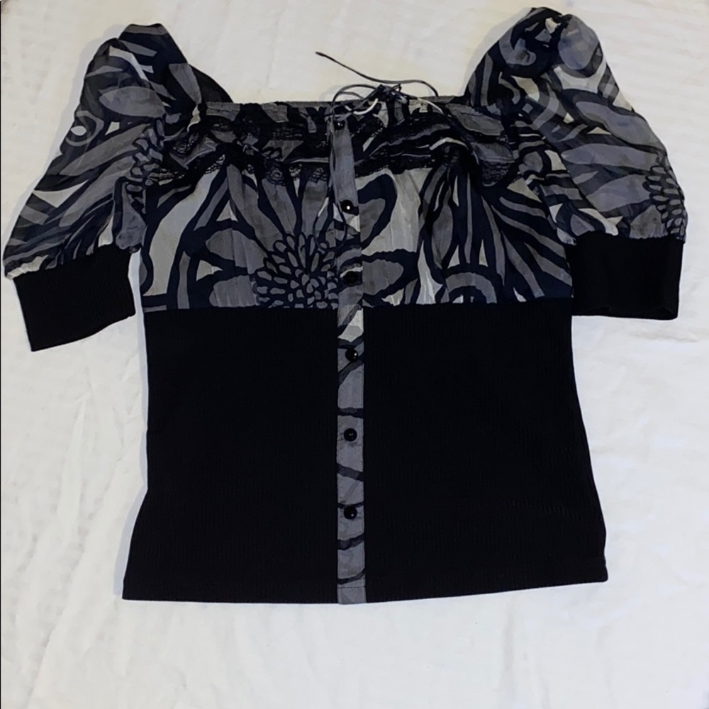 Zucozz black blouse with lace details